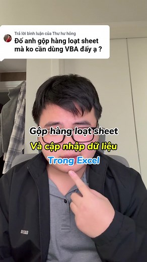 Cách tổng hợp dữ liệu từ nhiều sheet Excel