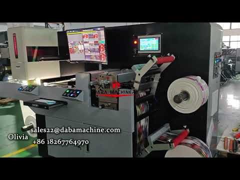 Colorful Printed Label Sticker Automatic Camera Inspection And Slitting Rewinding Machine