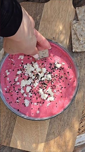 Beetroot Hummus #vegetarianrecipe #easyrecipe