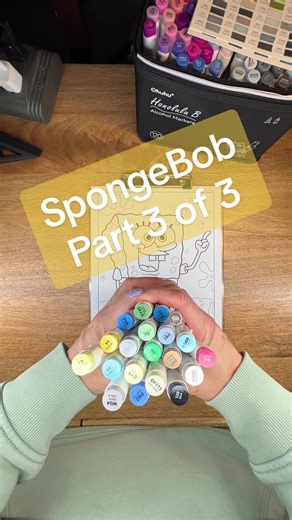 **Color Unwind Rewind: SpongeBob Edition 🖍️** Watch as I bring this iconic scene to life — 3 of 3 coloring vibes in this chill reel. Tag along for the satisfying transformation! 💛 #ColorUnwindRewind #spongebob #spongebobcoloring #arttok #satisfying