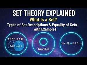 Set Theory Explained: What Is a Set? Types of Set Descriptions & Equality of Sets with Examples