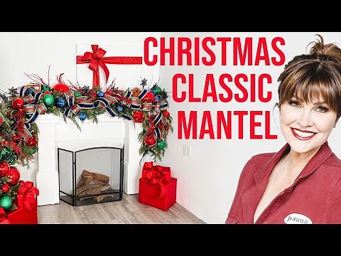Christmas MANTEL Tutorial | How to Decorate a CLASSIC Mantel Look!!