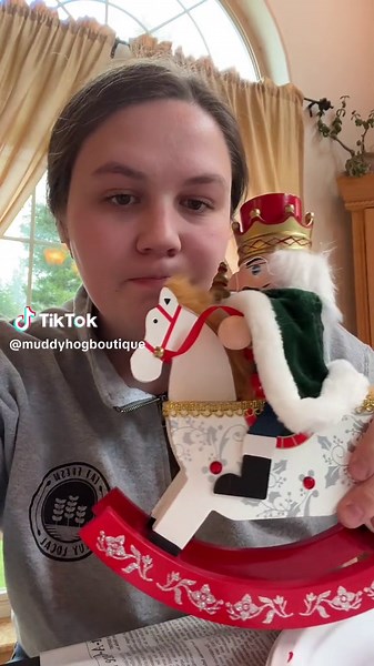 Goodwill nutcracker makeover😱 #goodwill #nutcracker #rockinghorse #makeover #nutcrackermakeover