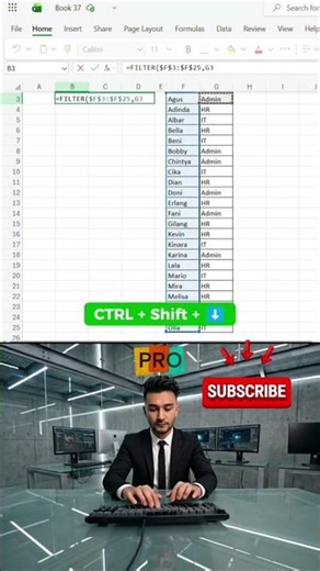 A quick way to filter data in Microsoft Excel ⚡️#excel #shorts