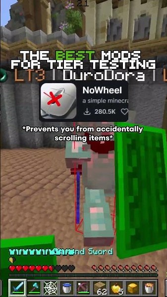 The BEST mods for tier testing 🤯 #minecraft #pvp #marlowww #best