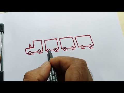 Easy Train Drawing 🚂 | Step-by-Step for Beginners