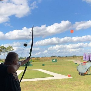 Of course my Dad, master bowyer Rick, had to show us all up for the weekend! #strikerbows #bowbuilding #archery #bow #bowhunting #longbow #recurve #takedown #traditionalarchery #traditional #hunting #tradarchery #trad #longbows #recurves #bows #custom #laporte #aerials | Striker Bows