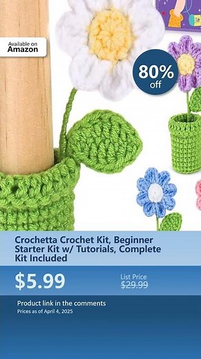 Crochetta Crochet Kit, Beginner Starter Kit w/ Tutorials, Complete Kit Included