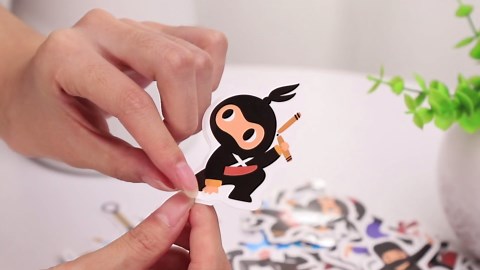 100 Pack Ninja Stickers for Kids,Ninja Party Favors, Vinyl Waterproof Stickers for Water Bottle Laptop Computer Phone