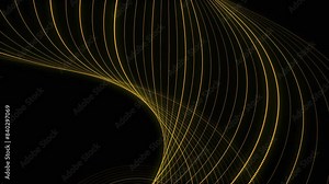 Abstract Wave Lines (loop 4k)Abstract gradient particle waves seamlessly flowing with soft light and bokeh. Fucsia and blue digital waves. Technology, engineering, science and artificial intelligence