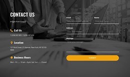 Email address, phone on image background - HTML Template by Nicepage