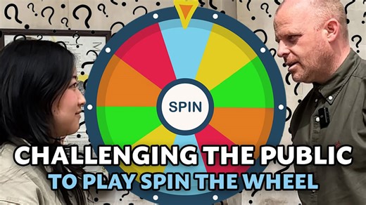 Challenging Strangers To Spin The Wheel