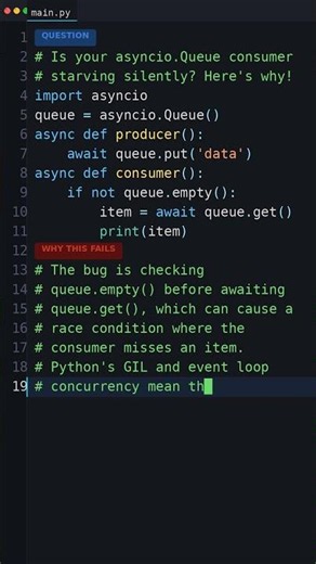 This Breaks Python Silently: Is your asyncio.Queue consumer starving silently? Here's w