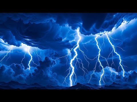 TERRIBLE THUNDERSTORM At Night with TORRENTIAL RAIN & STRONG THUNDER, WIND GUST｜HD Natural Video