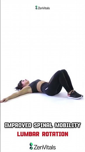 Lower Back Pain Instantly Lumbar Rotation Exercise for Spine Mobility & Core Strength #fitnesstips