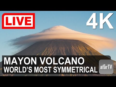 🔴 Live Now: 24/7 Mayon Volcano Monitor in 4K Ultra HD (Legazpi, Philippines)