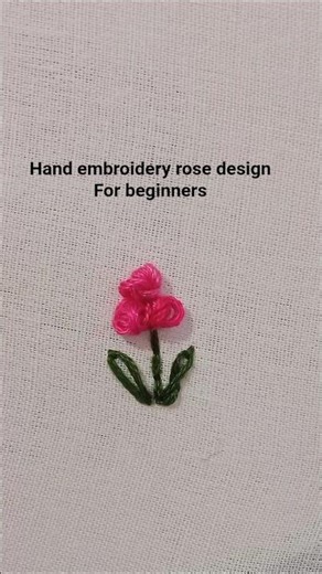 Simple & Satisfying Rose Embroidery Design | Thread Art for Beginners#embroidery #shorts #trending