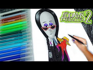 The Addams Family 2: Wednesday! Drawing and Coloring