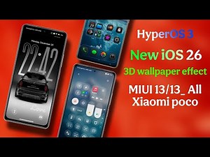 Hyper OS 3 - iOS 26 Theme With 3D Effect & Transparent Control Center. All xiaomi redmi pocophone.