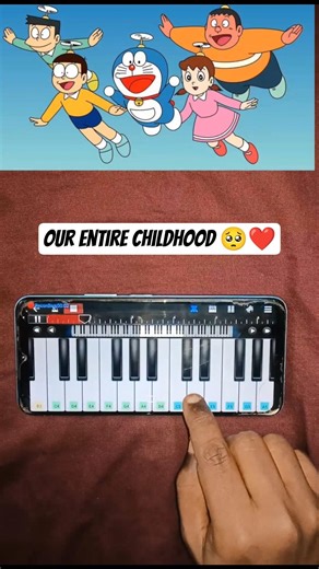 Doraemon Song Intro Theme 😇❤️ | Easy Piano Tutorial 🎹