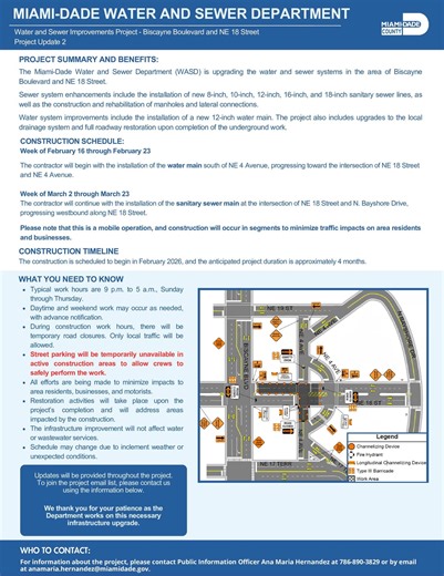 City of Miami | 🚧 Miami-Dade Water and Sewer crews will be performing site testing near SW 27th Avenue and SW 16th Terrace starting at 9 PM tonight,... | Instagram