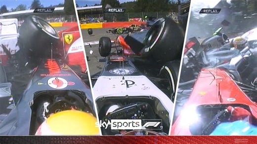 Belgian Grand Prix: Dramatic onboard footage of the frightening 2012 Belgian Grand Prix crash