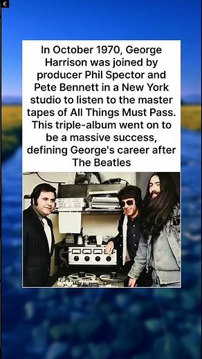 “George Harrison & Phil Spector Inside the Studio Creating All Things Must Pass, 1970”.