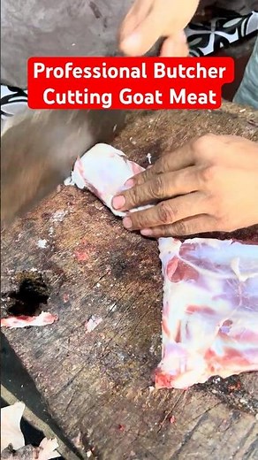 Professional Butcher Cutting Goat Meat – Satisfying Skill & Technique 🔪✨