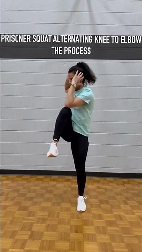 How to do a Prisoner Squat Alternating Knee to Elbow