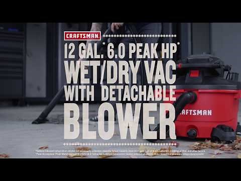 CRAFTSMAN 12 gal.* Wet/Dry Vac with Attachments