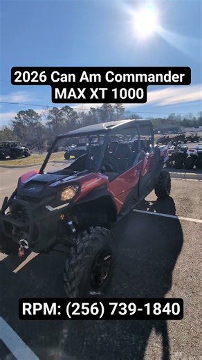 New 2026 Can Am Commander MAX XT 1000R