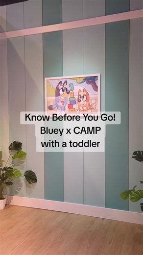 Bluey x CAMP was such a good time. my toddler enjoyed the slides and all of the little activities they had set up throughout the space. the theming was really cool for adults and for kids alike it could get crowded and I will say it was kind of pricey. it cost about $42 per person including tickets for my 2-year-old. my toddler's favorite part was the slide a stuffed horse that he found and meeting Bluey. at the end I felt like it was similar to a lot of other play spaces we've been to the only 