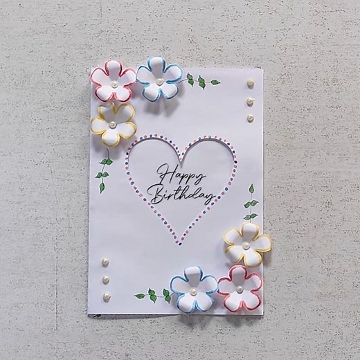 Easy And Beautiful Birthday Card Making | Easy Birthday Card Tutorial | Birthday Card Making Idea