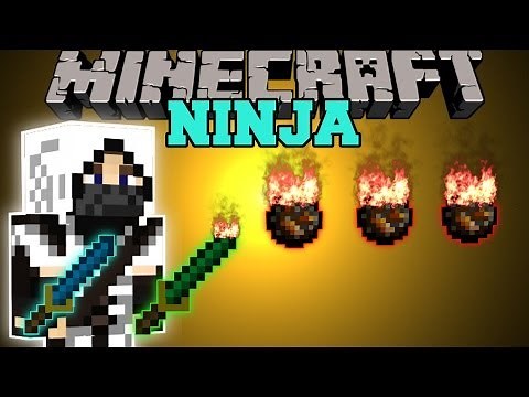 Minecraft: NINJA MOD (BECOME A NINJA AND USE EPIC KATANAS WITH ABILITIES!) Mod Showcase