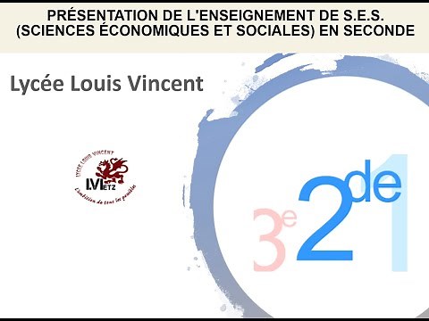 PRÉSENTATION DE L'ENSEIGNEMENT DE S.E.S. (SCIENCES ÉCONOMIQUES ET SOCIALES) EN SECONDE