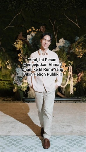 Ahmad Dhani's Viral Message to El Rumi Has Caused a Public Stir! #entertainment #latestnews