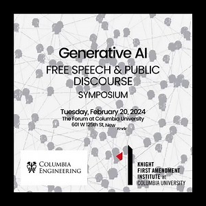 Join us for the Generative AI, Free Speech, and Public Discourse...