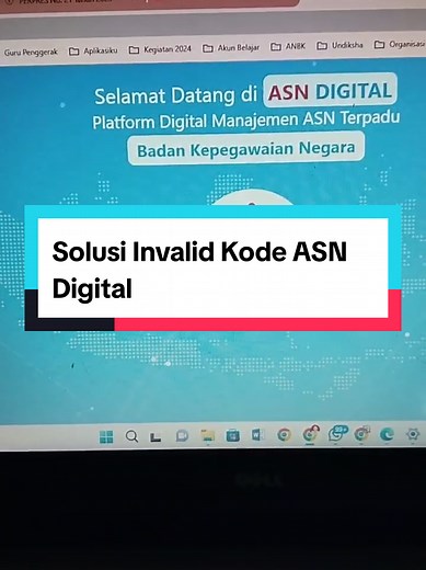 Solusi untuk Invalid Authentication Code di ASN Digital
