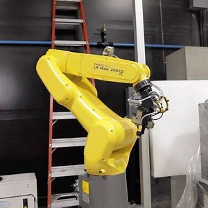 9.1K views · 204 reactions | Loading the Fanuc LR Mate 200iD Robot into the Shop | Titans of CNC Machining | Facebook