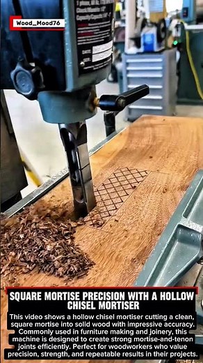 Square Mortise Precision with a Hollow Chisel Mortiser #woodworking #woodscraft #wood