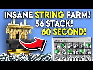 BEST STRING FARM in Minecraft Bedrock, MCPE, Consoles 1.21!