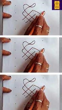 Beautiful 4×4 Pulli Kambi Kolam | Easy Daily Muggulu Kolam Design for Beginners