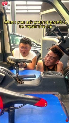 When you ask your apprentice to repair the car#funny #shorts#foryou##reaction