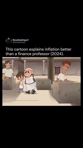 Boss Motivation Luxury on Instagram: "This cartoon explains Inflation better than most finance professors... Released in 2024, it explains where inflation actually comes from: “When you cheat to create new money, it makes everyone else’s money worth less.” Is Bitcoin the solution? Follow @bossfeelings for more content. #entrepeneur #entrepreneurship #business"