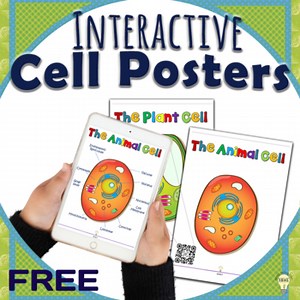 Cells Anatomy: Animal Cells and Plant Cells Interactive Posters with QR Code