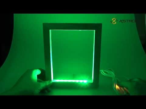 Mini Wood LED Photo Frame 3D Lamp RGB Lights USB Powered