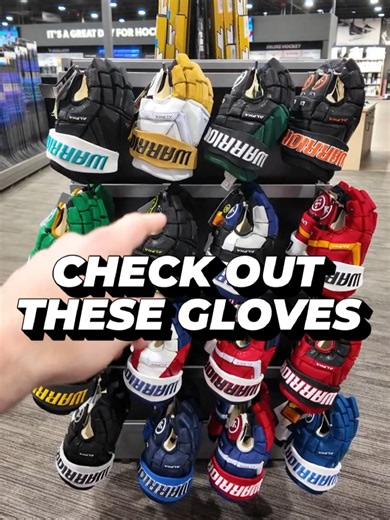 We have tons of Warrior pro stock gloves to choose from! Which ones your favourite? #hockeyshop #hockeyplayers #hockeymemes #hockeyplayer #hockeystick #icehockey #hockeytok #NHLplayers