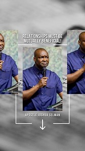 Relationships must be mutually beneficial! - Apostle Joshua Selman Nimmak #apostleselman #apostlejoshuaselman #apostlejoshuaselmannimmak #koinoniaglobal #koinoniaabuja #koinoniaeni #philipleviteswatchtv | Philip Levi