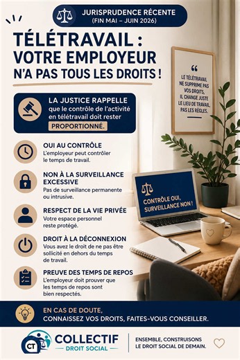 Télétravail : employer peut contrôler l’activité, mais dans quelles limites ?