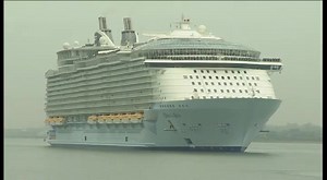 The world's largest cruise ship arrived in Southampton this morning. It's the first time Oasis of the Seas has visited the UK. She carries five thousand four hundred passengers and more than two thousand crew. Our Transport Correspondent Paul Clifton's been having a look around. | BBC Hampshire & Isle of Wight